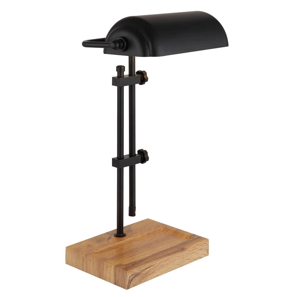 Schreibtischlampe Marid Holz mit Schwarz Globo 9007371474103