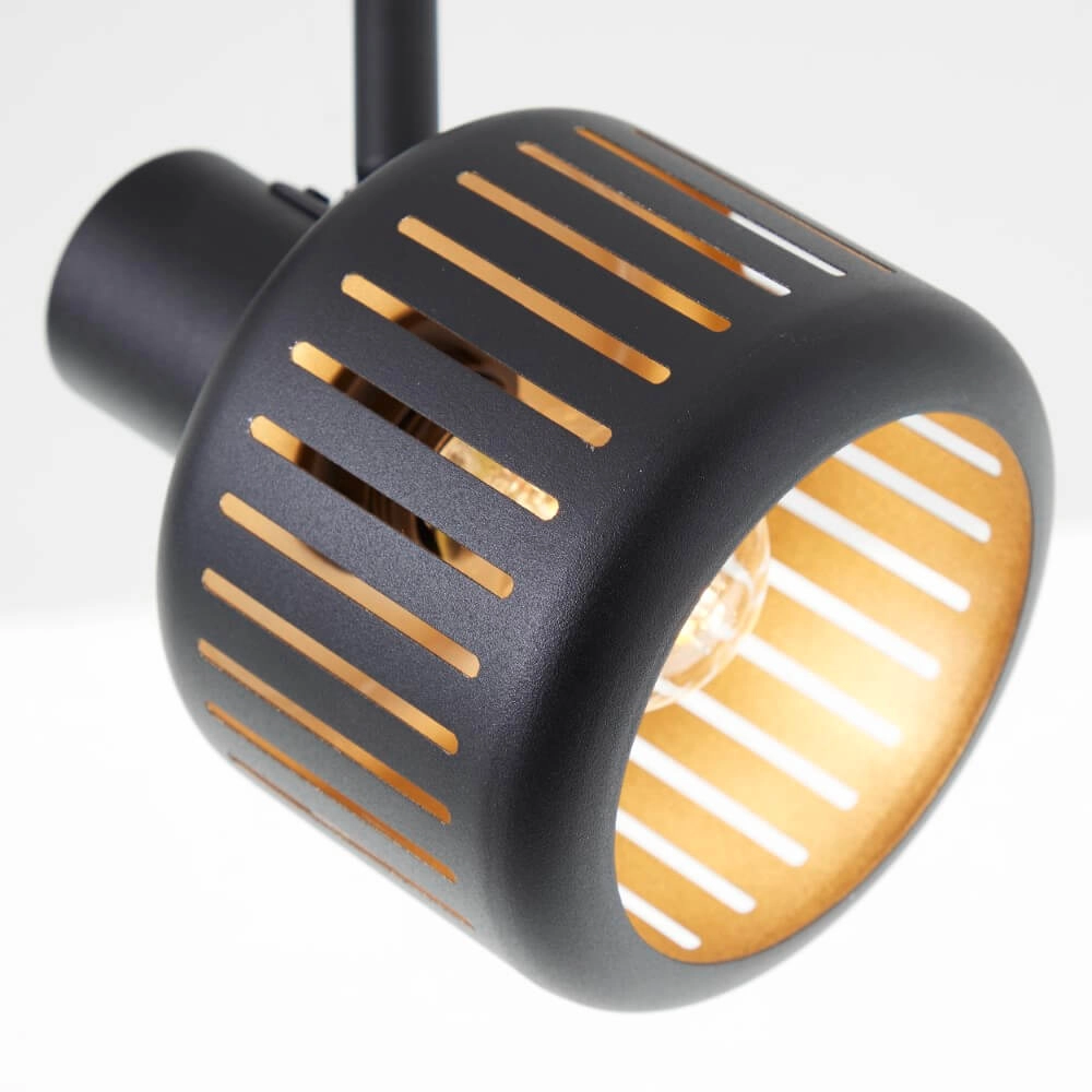 Deckenleuchte mit 4 Leuchten Tyas schwarz mit gold Brilliant 4004353424359