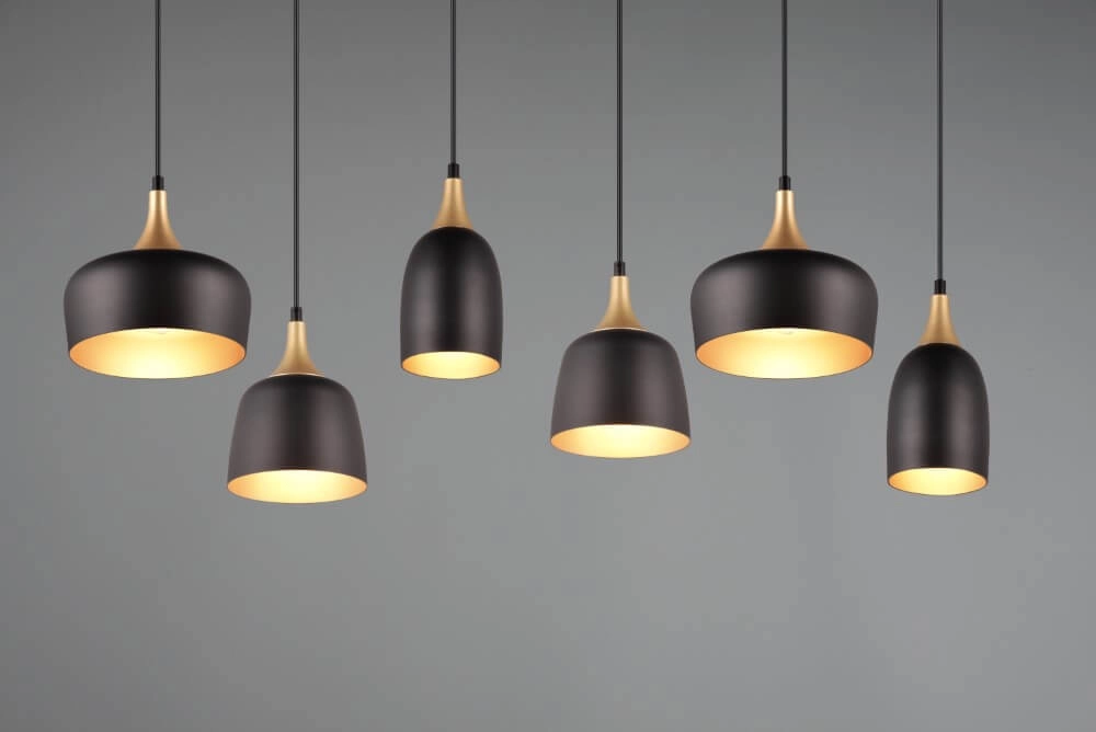 Design-Hängelampe Chiraz schwarz 6-flammig Trio 4017807566864