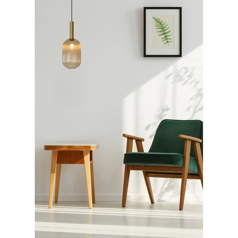 Pendellampe Maloto Ø 20 cm Bernstein Lucide 5411212451187