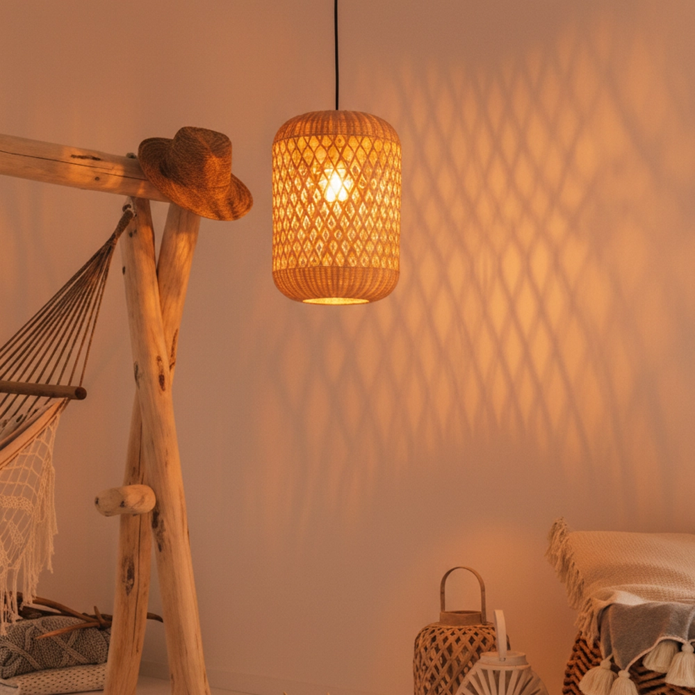 Rattan Pendelleuchte Aurora Ø 24,5cm