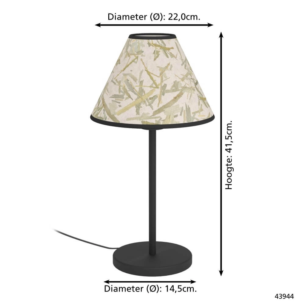 Natürliche Tischlampe Oxpark Ø 22cm Eglo 9002759439446