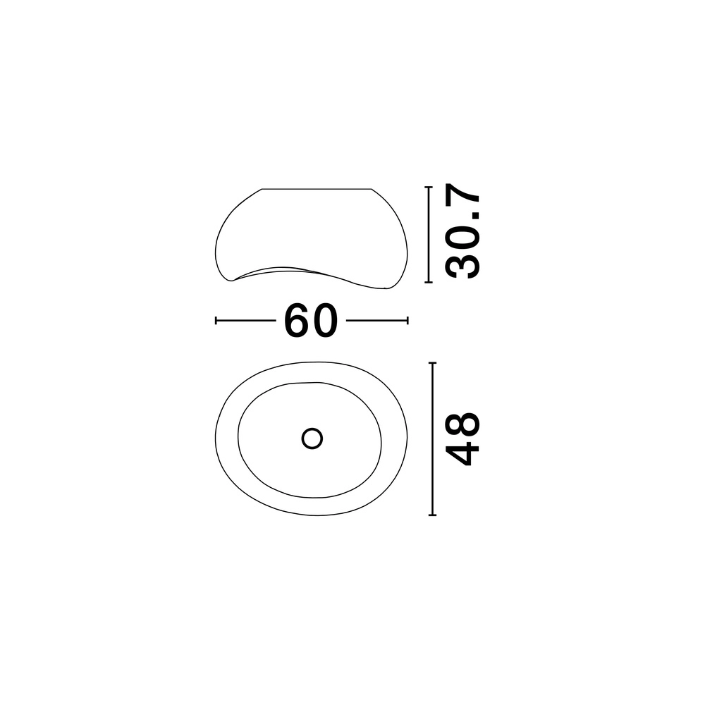 Natürliche Deckenleuchte Aere weiß 60cm Lyora 5212017460820