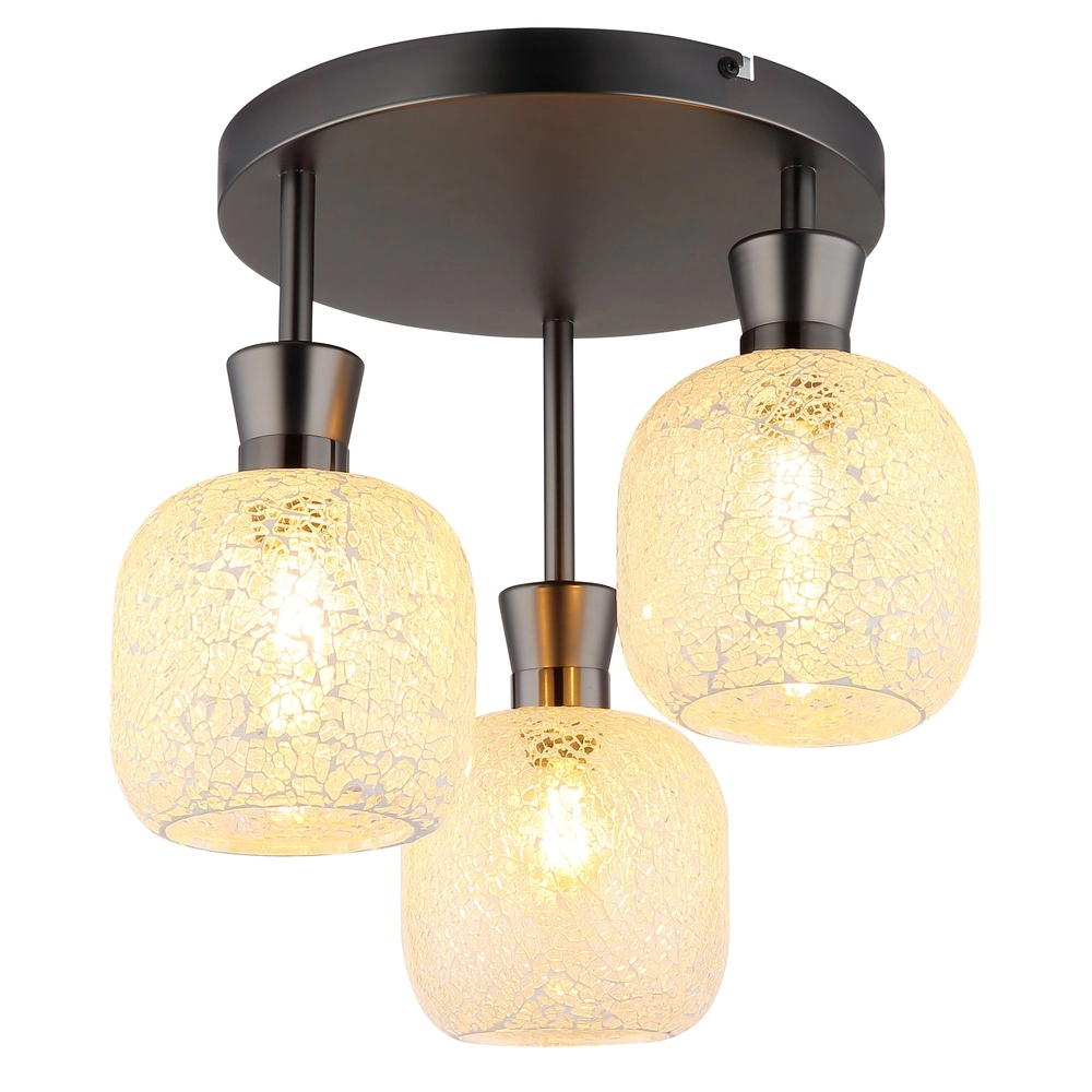 3-Licht Deckenlampe Brokana Gunmetal