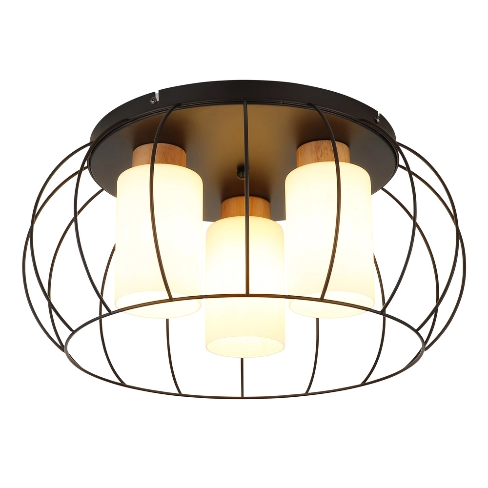 Deckenlampe Rowena 3-Licht Schwarz