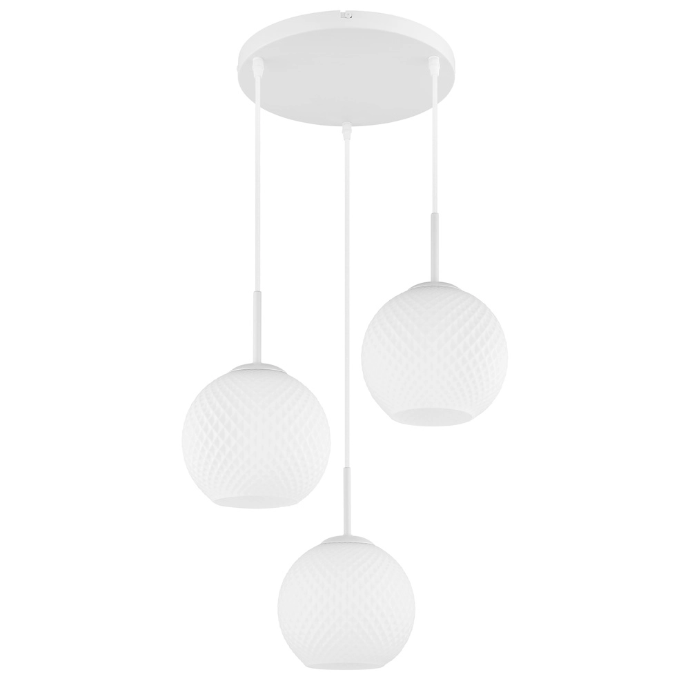 Weiße Pendellampe Andre 3-Lampen-Design Globo 9007371586462