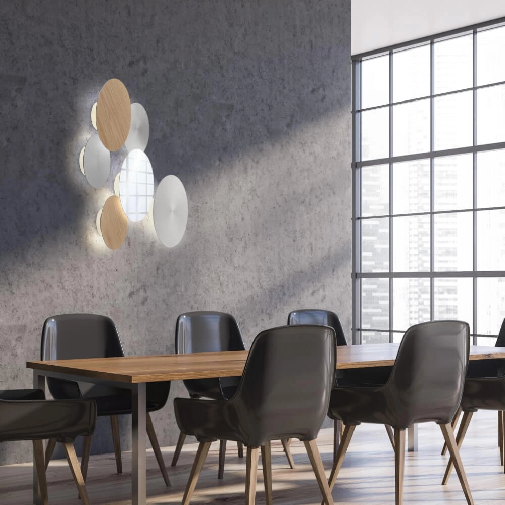 Design-Wandleuchte Akku Puntua Ø 25cm Aluminium Paul Neuhaus 4012248372531