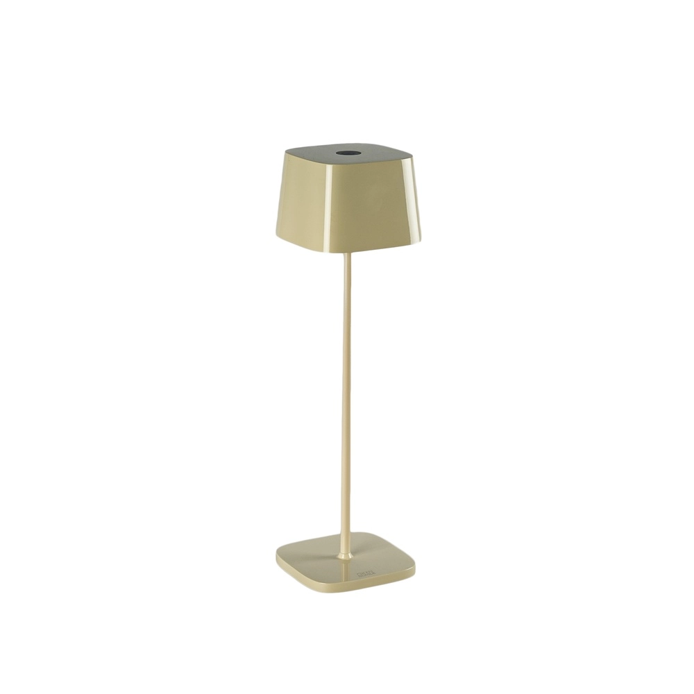 Tischlampe Capri sandbrauner glänzender wiederaufladbarer