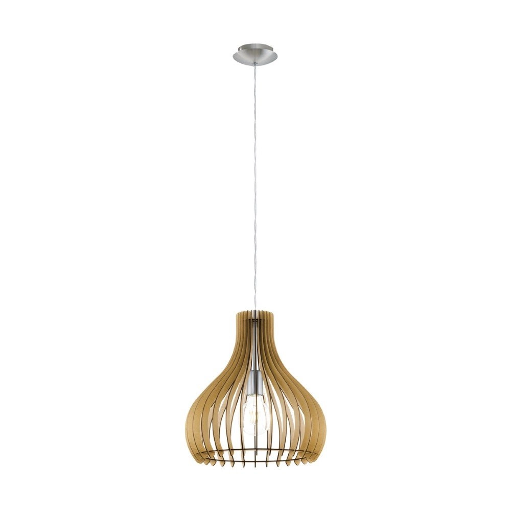 Pendelleuchte Tindori 38 cm hellbraunes holz Eglo 9002759962586