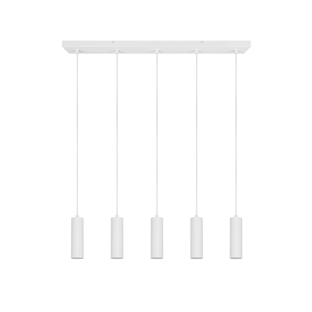 5-flammige Pendelleuchte Soka weiß Trio 4017807658514