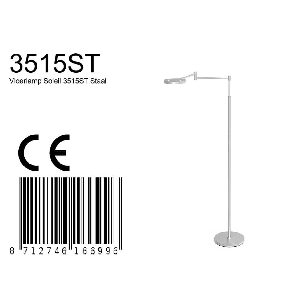 Wiederaufladbare LED-Leselampe Soleil gebürstetes Metall Steinhauer 8712746166996