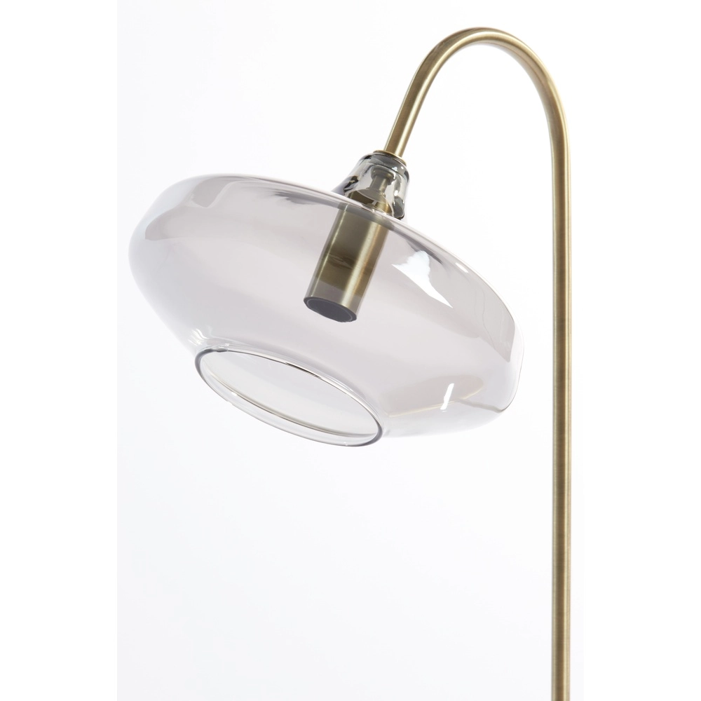 Glas-Schreibtischlampe Solna Messingmatte Light & Living 8717807686628