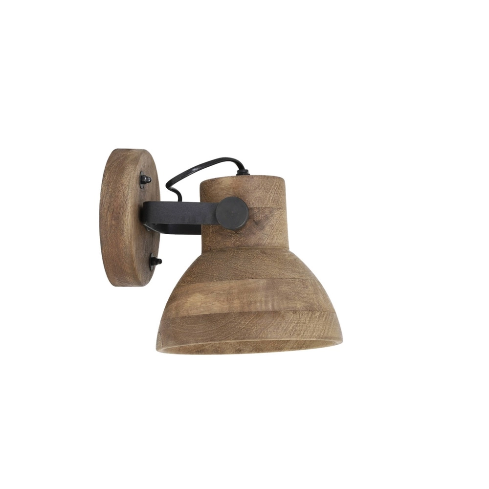 Holzwandlampe Ilanio Braun