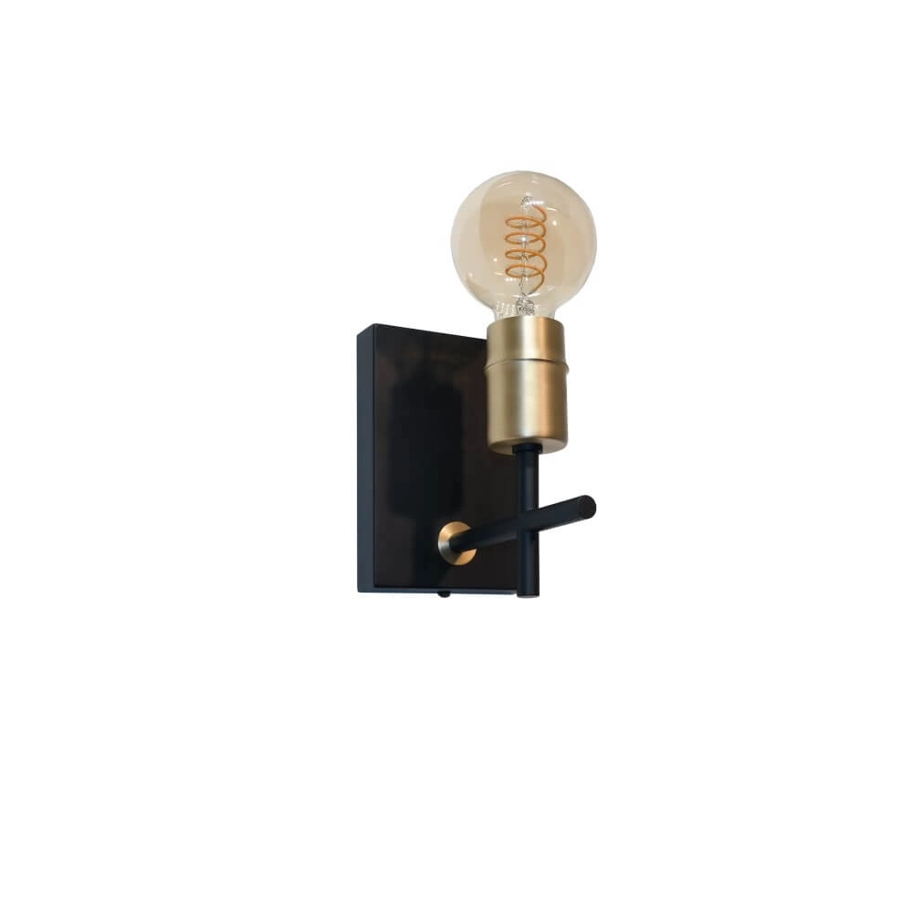 Schöne Wandleuchte Mokka schwarz mit gold Artdelight 8719831735464