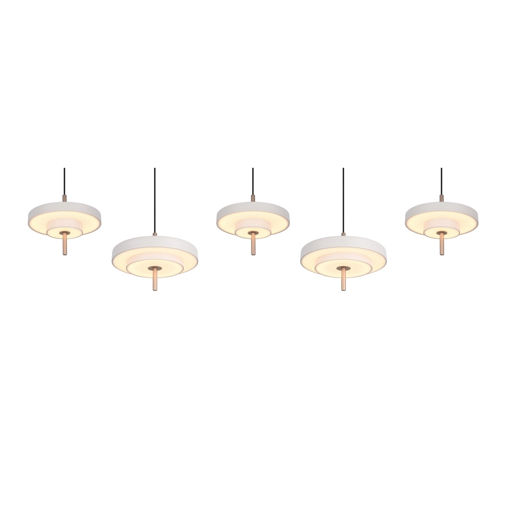 5-flammige Pendelleuchte Keaton weiß Trio 4017807655544