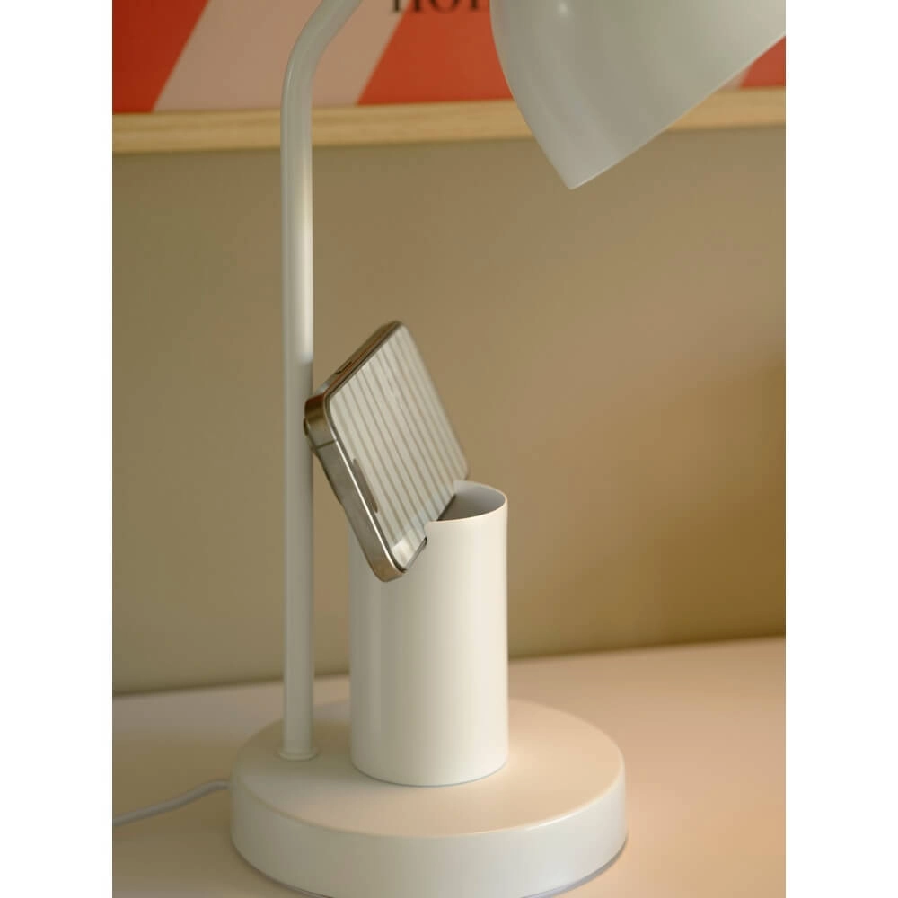 Weiße Schreibtischlampe Devone mit Stifthalter Nordlux 5704924024542