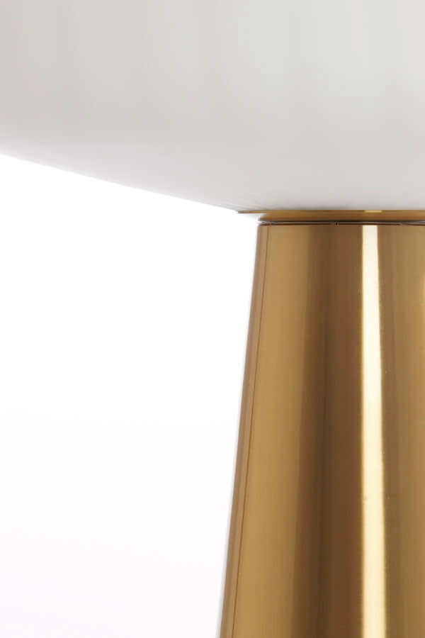 Tischlampe Pleat gold mit weiß Ø 40cm Light & Living 8717807687748