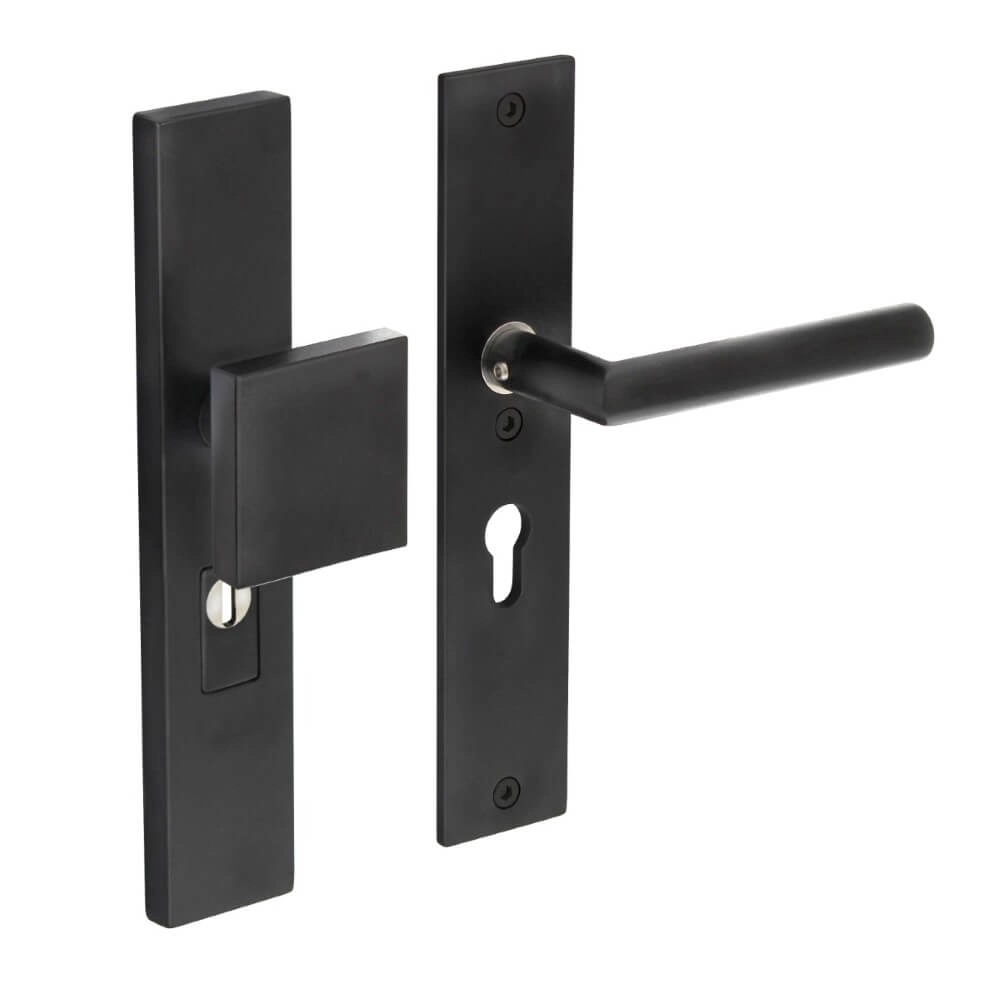 Haustürbeschläge Vurano Kernzugschutz PC 55mm gerade schwarz