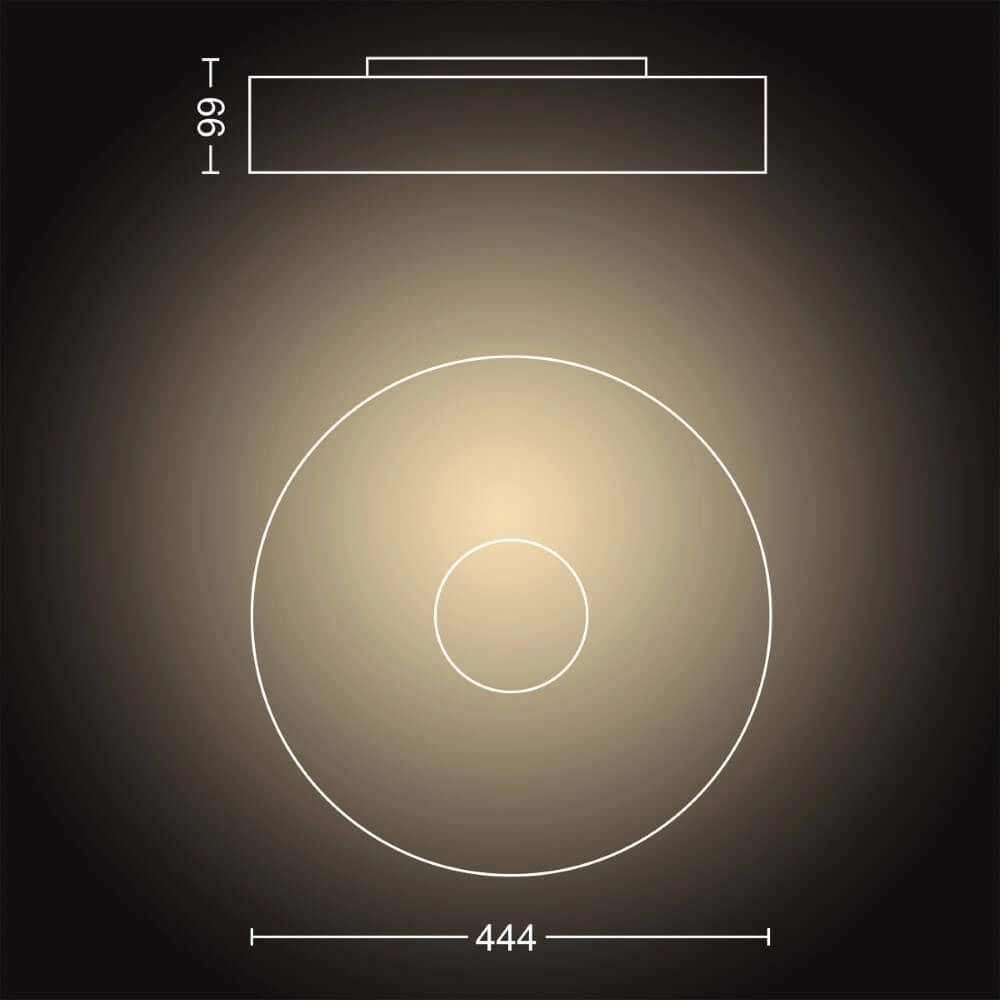 Deckenleuchte Hue Fair - White Ambiance Ø 44,4cm schwarz Philips 8719514341258