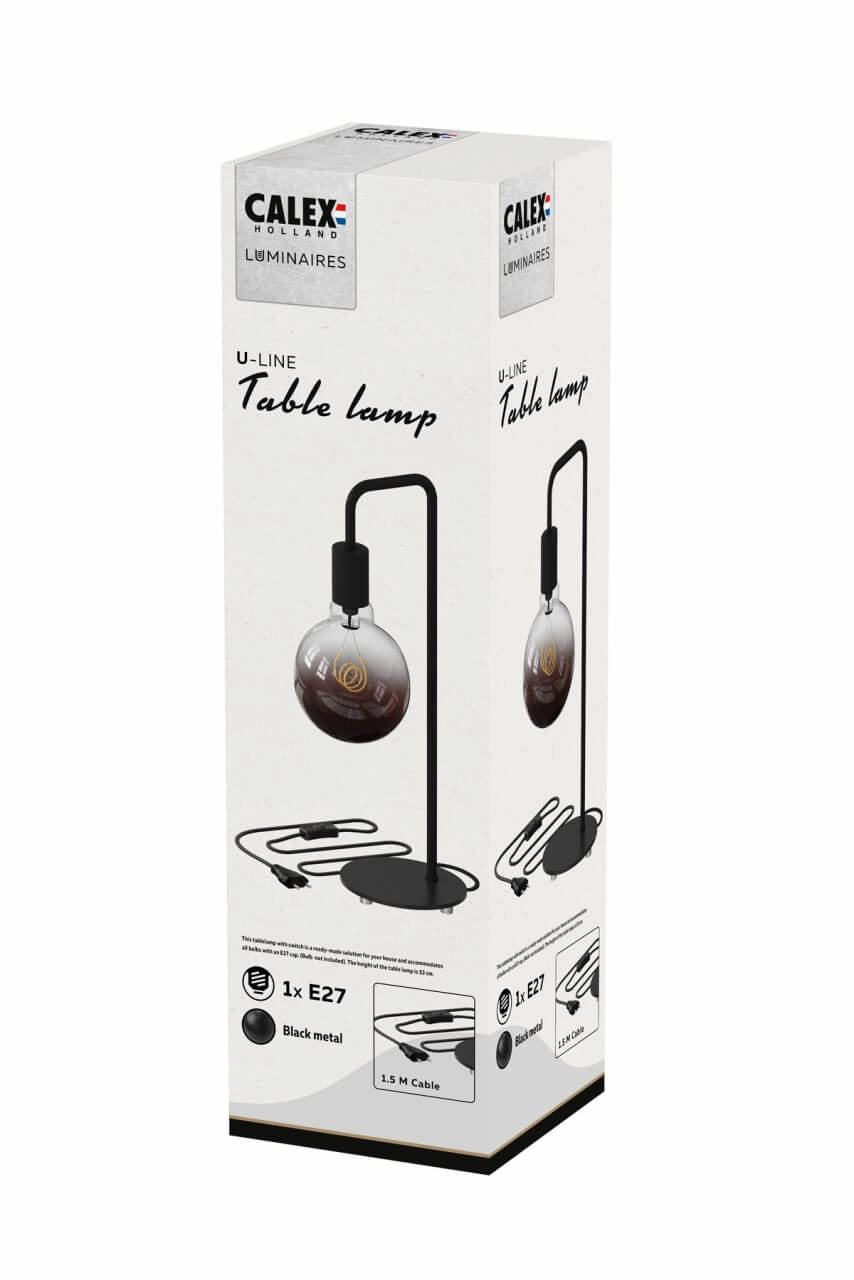 Schwarze Tischlampe Calexa Circle 8712879147381