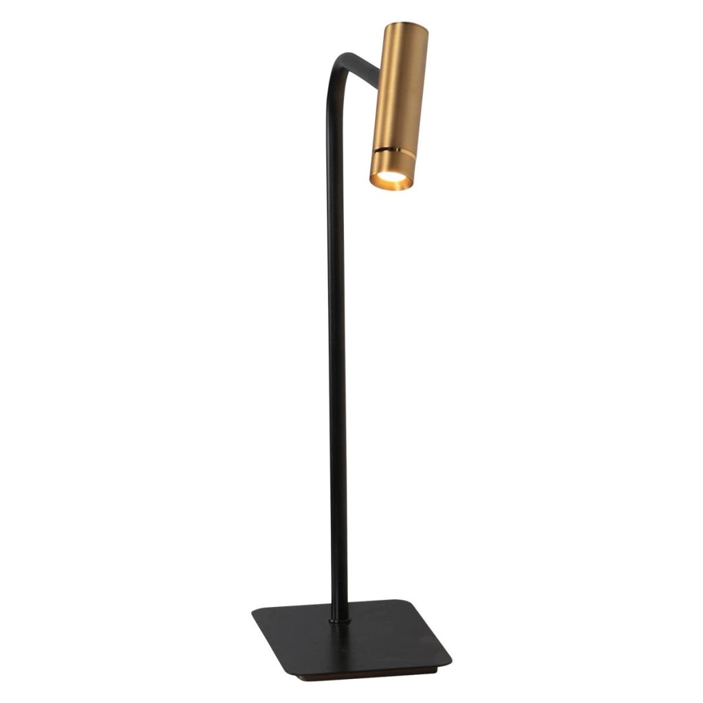 Tischlampe Lumo Schwarz mit Gold Steinhauer 8712746184600