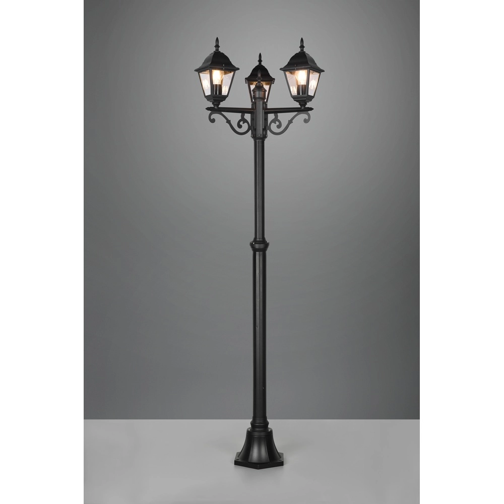 Laterne Livenza 3 Kronen schwarz Trio 4017807543452