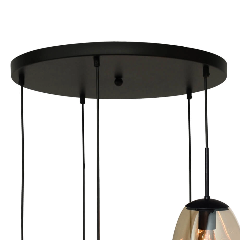 Vide-Hängelampe Lava 5x Goldglas Ø 22,5cm Masterlight 8718121286556