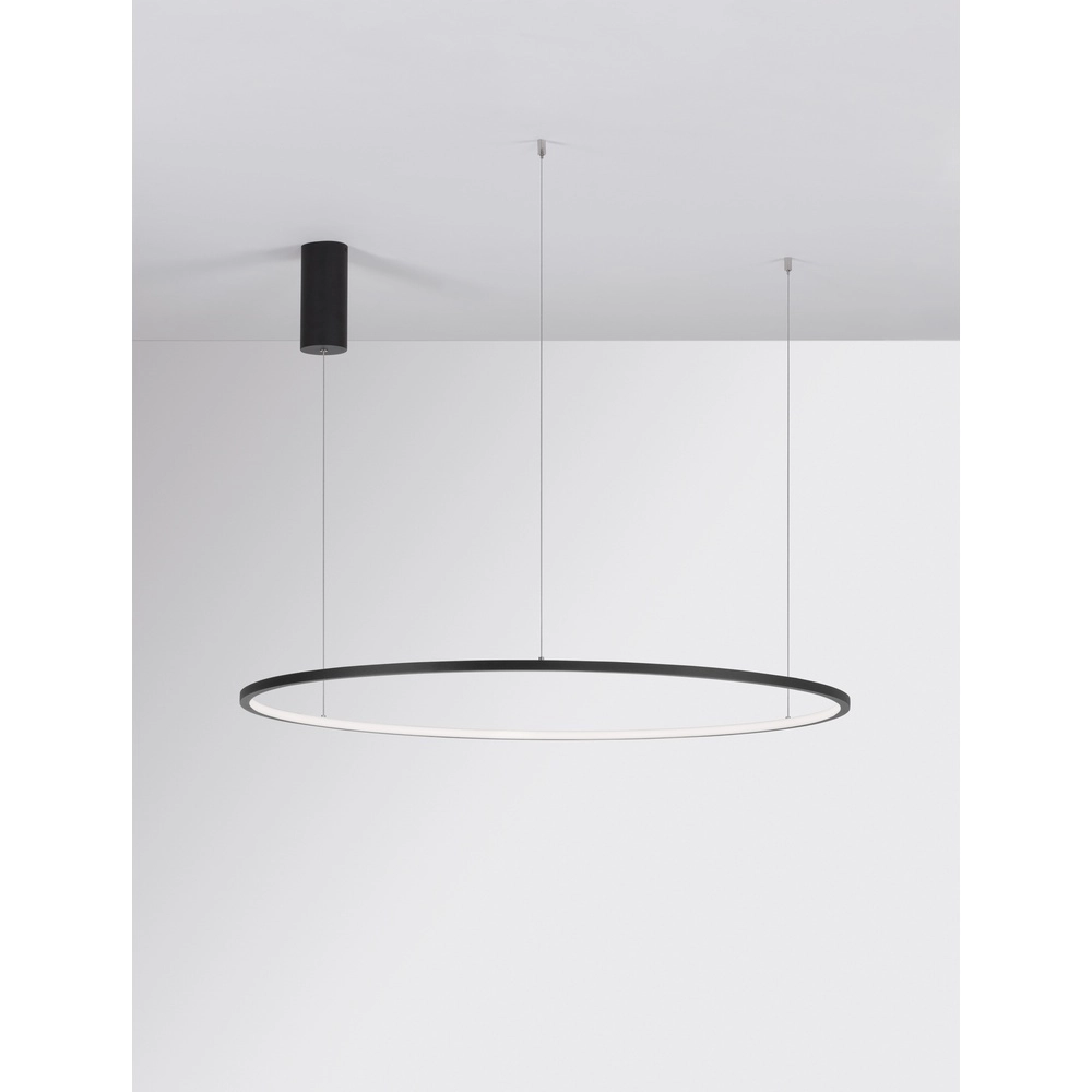 Runde Pendelleuchte Tarquin schwarz Ø 100cm Lyora 5212017438348