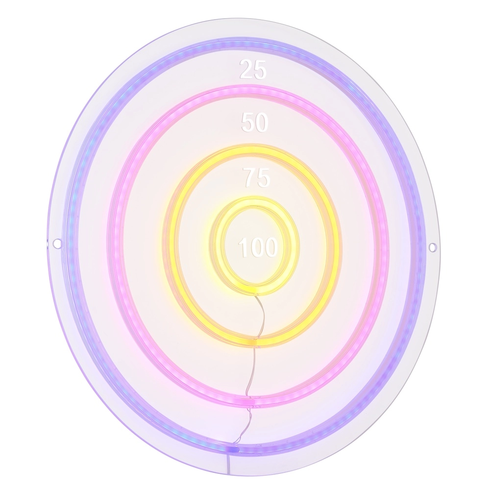 Wandlampe Darteri Neon-Dartscheibe