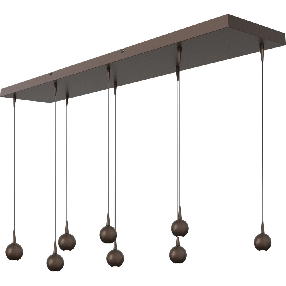 8-Licht Pendellampe Talana 130 cm kakaobraun Ø 6 cm DTW