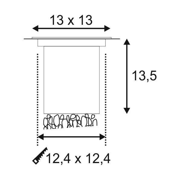 Einbaustrahler Dasar 70 für draußen SLV 4024163113380