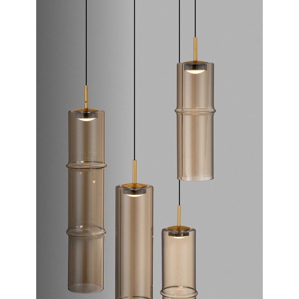 Einzigartige Pendelleuchte Sano Rundes 5-helles Gold Lyora 5212017474063