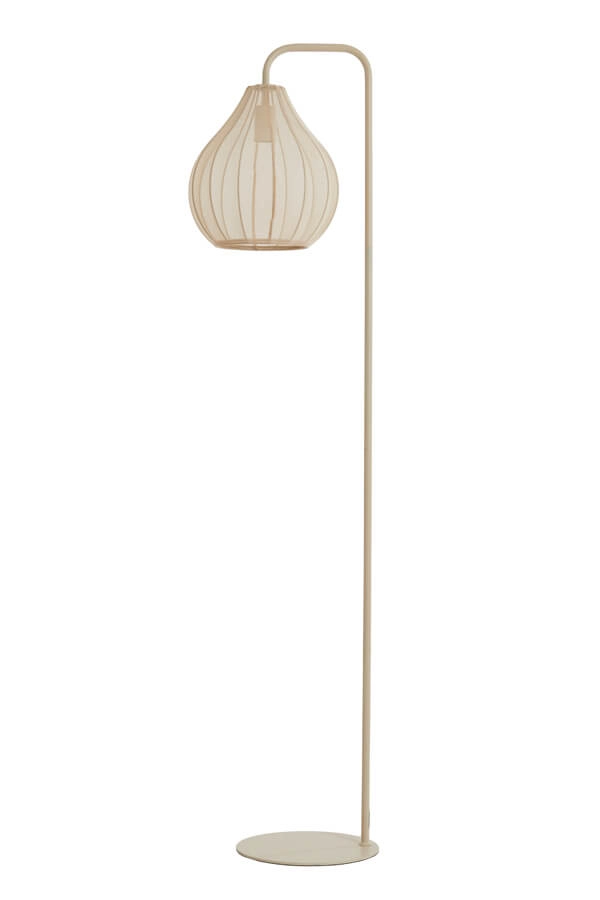 Cremefarbene Stehleuchte Elati Ø 29cm japandi Light & Living 8717807702700