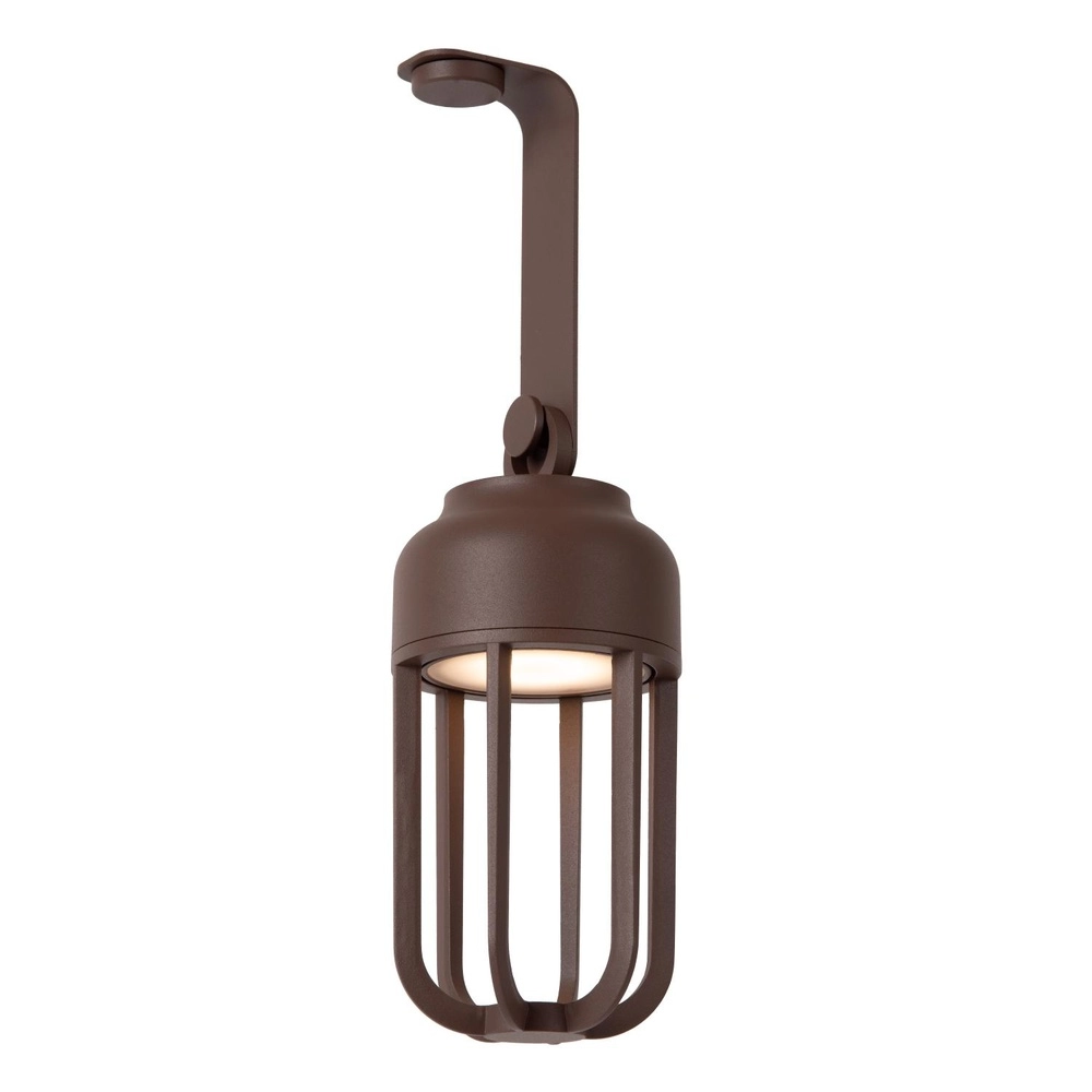 Wiederaufladbare Wandlampe Wells Rostbraun Lucide 5411212334121