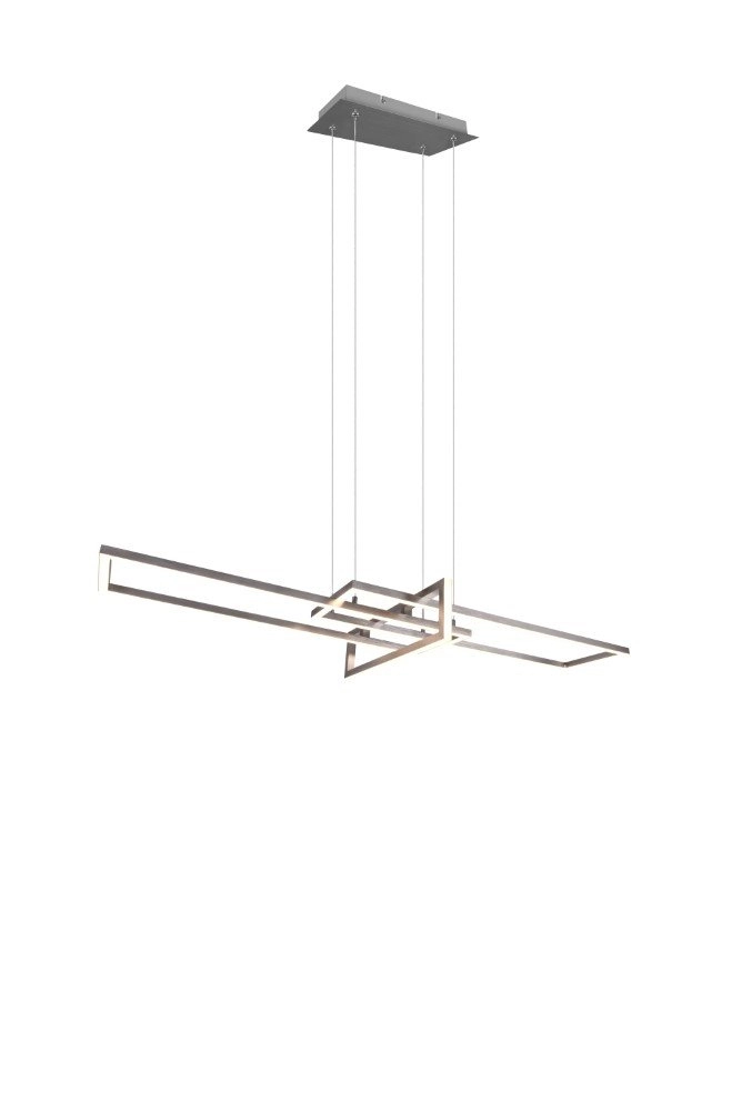 LED Hängelampe Salinas 110 cm Metallgrau Trio 4017807487909