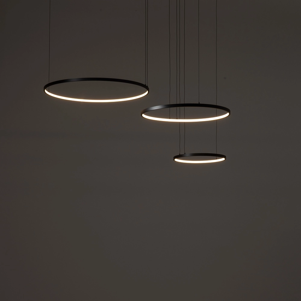 Design-Pendellampe Circolo Led 3 schwarze Ringe Lyora 5903139116480