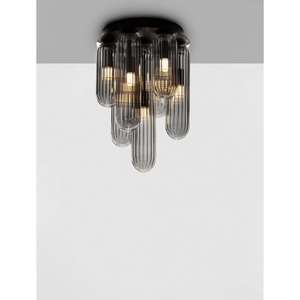 Design-Deckenleuchte Gustave schwarz 7-flammig