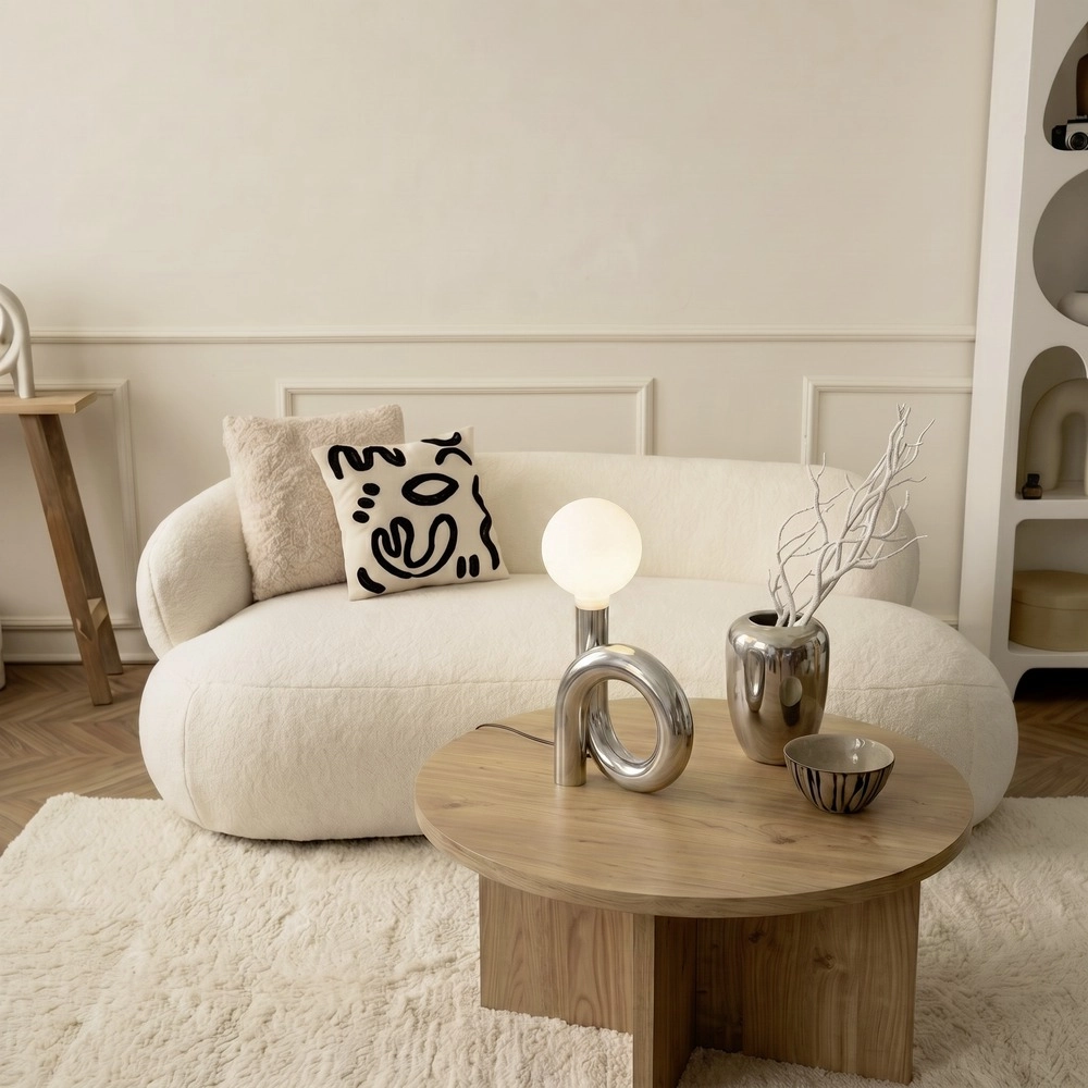 Design-Tischlampe Mellili Chrom