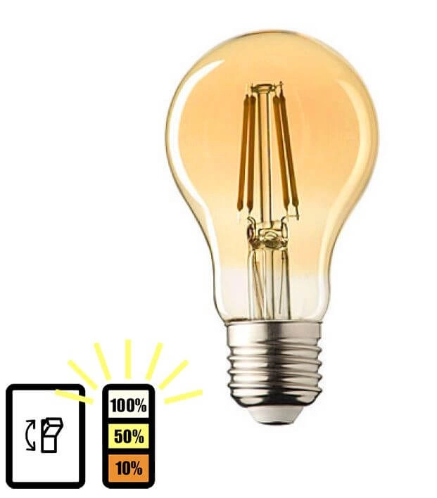 Dimmbar E27 - 4W - 2500K - 3staps Lyora 8718801524794