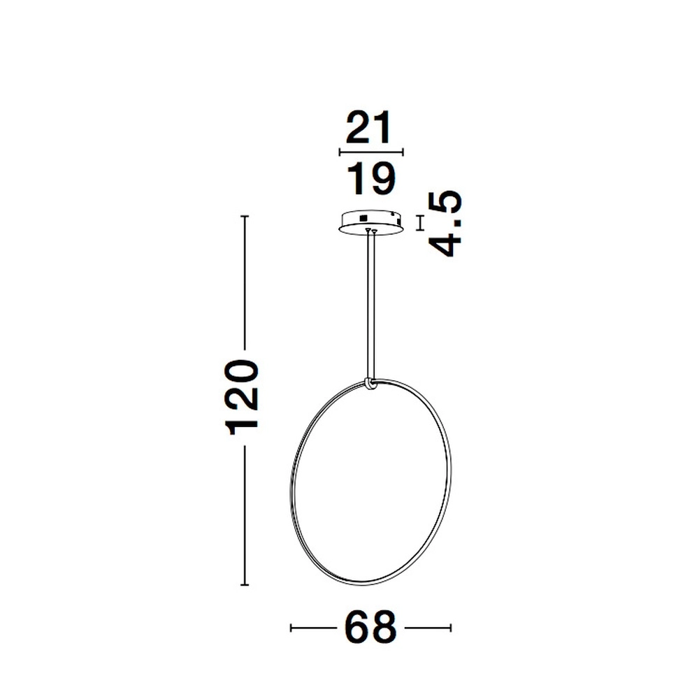 Pendelleuchte Ring schwarz Ø 68cm Lyora 5212017429315