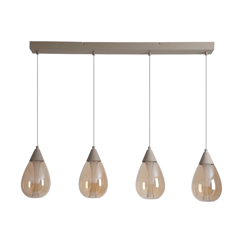 Design-Pendellampe Pear 4-hell sandbraun Searchlight 5,05342E+12