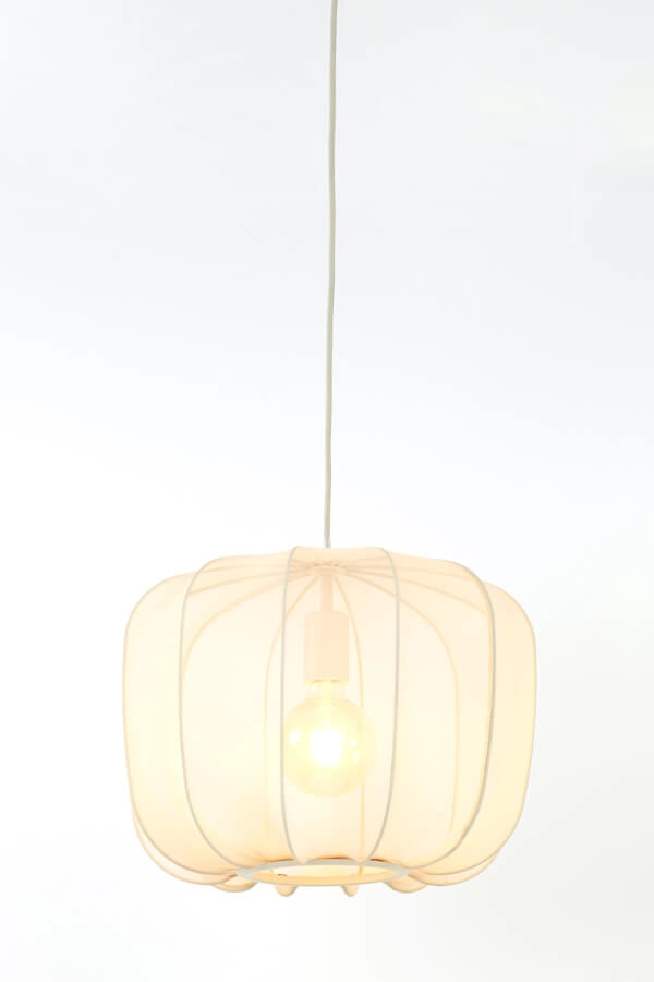 Japandi Pendelleuchte Plumeria creme Ø 40cm