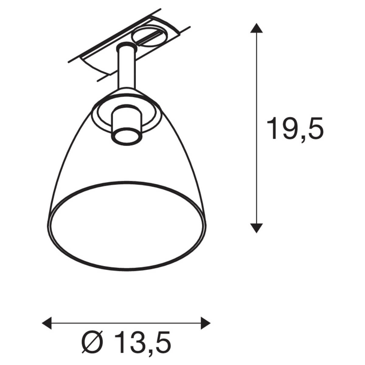 1-Phasen-Lampe Para Cone Weiß SLV 4024163262415