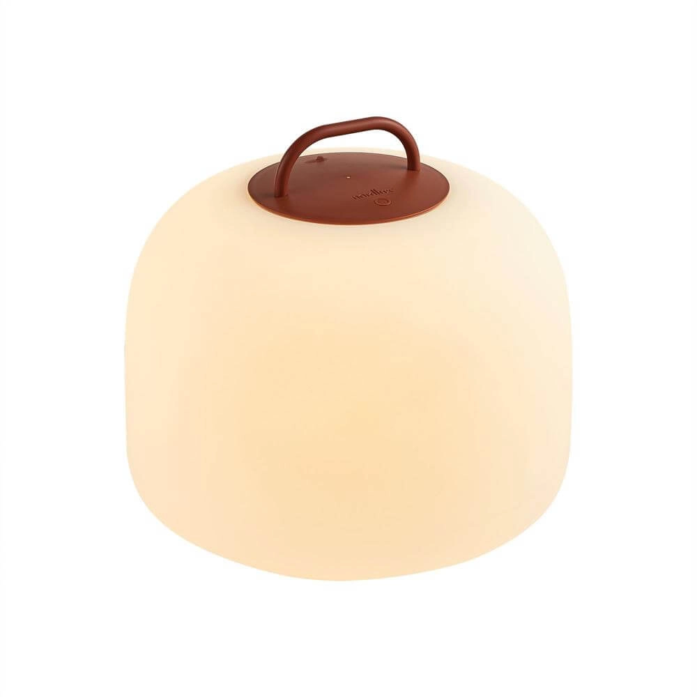 Tischlampe Kettle To-Go wiederaufladbar weiß mit rot Ø 36cm