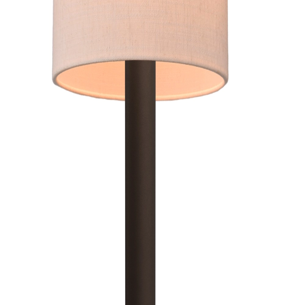 Stehlampe Lisbourg Kakao mit cremefarbener Kappe Masterlight