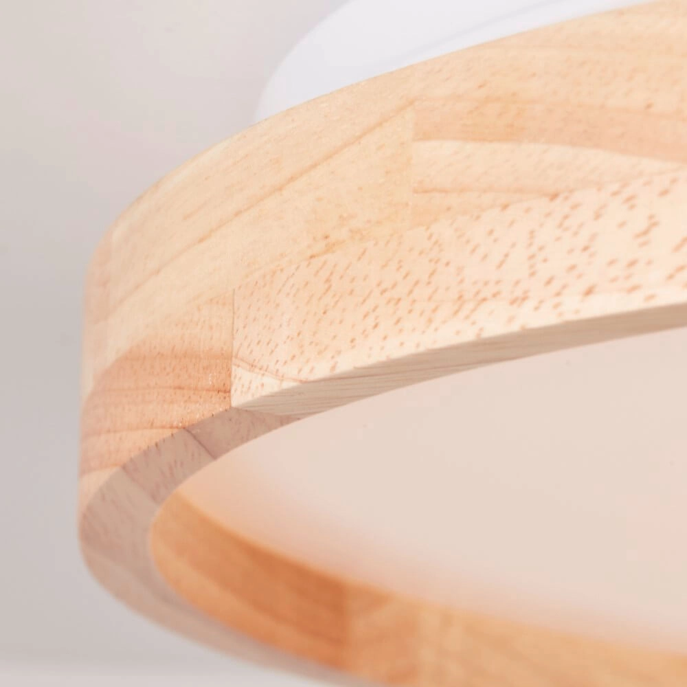 Deckenleuchte Alson Ø 39,5cm weiß mit Holz Brilliant 4004353411335
