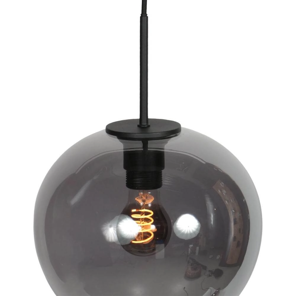 Pendelleuchte HaloSwap mit 1 Kugel Rauchglas Ø 25cm Steinhauer 8712746179743