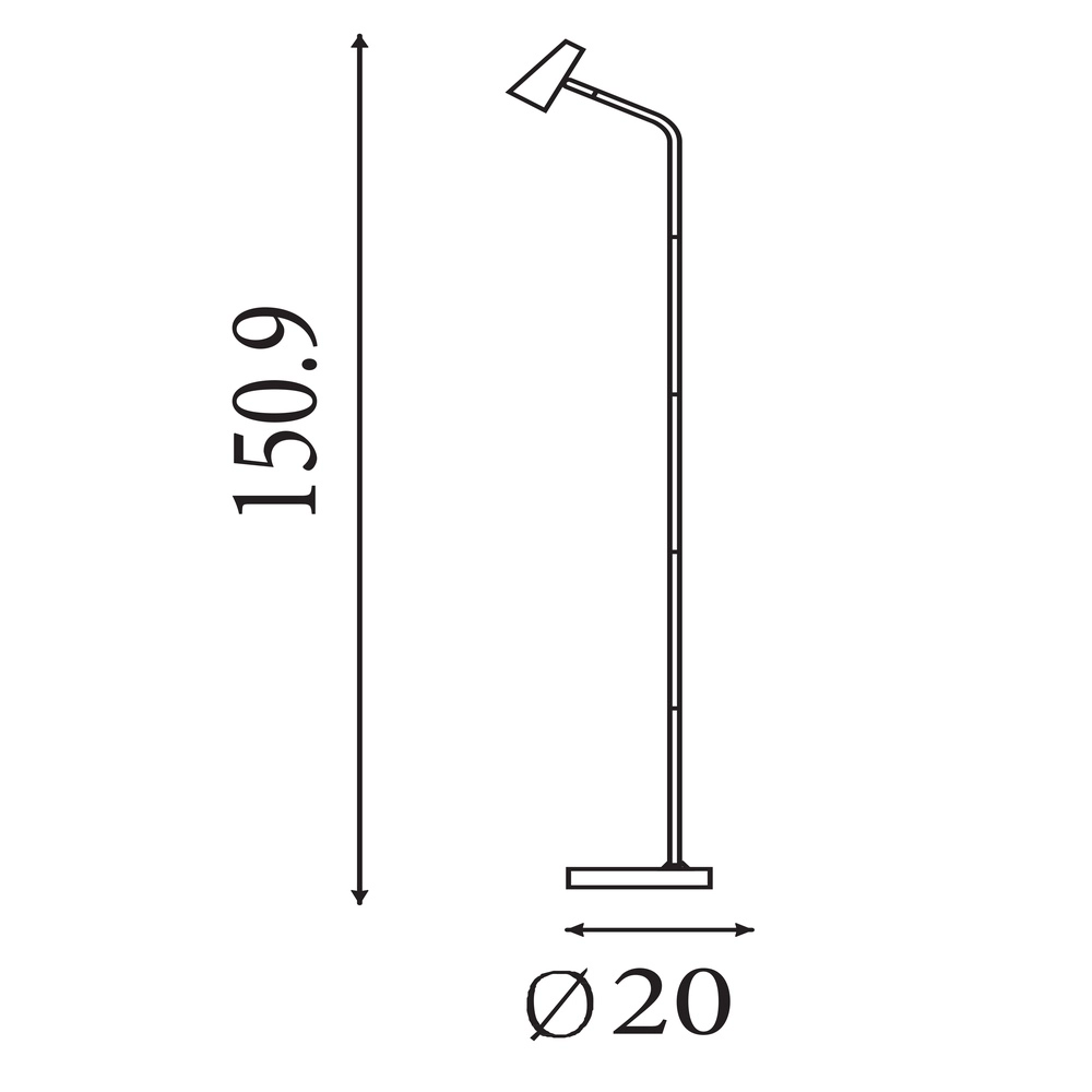 Stehlampe Rechargeable schwarz Searchlight 5053423298627