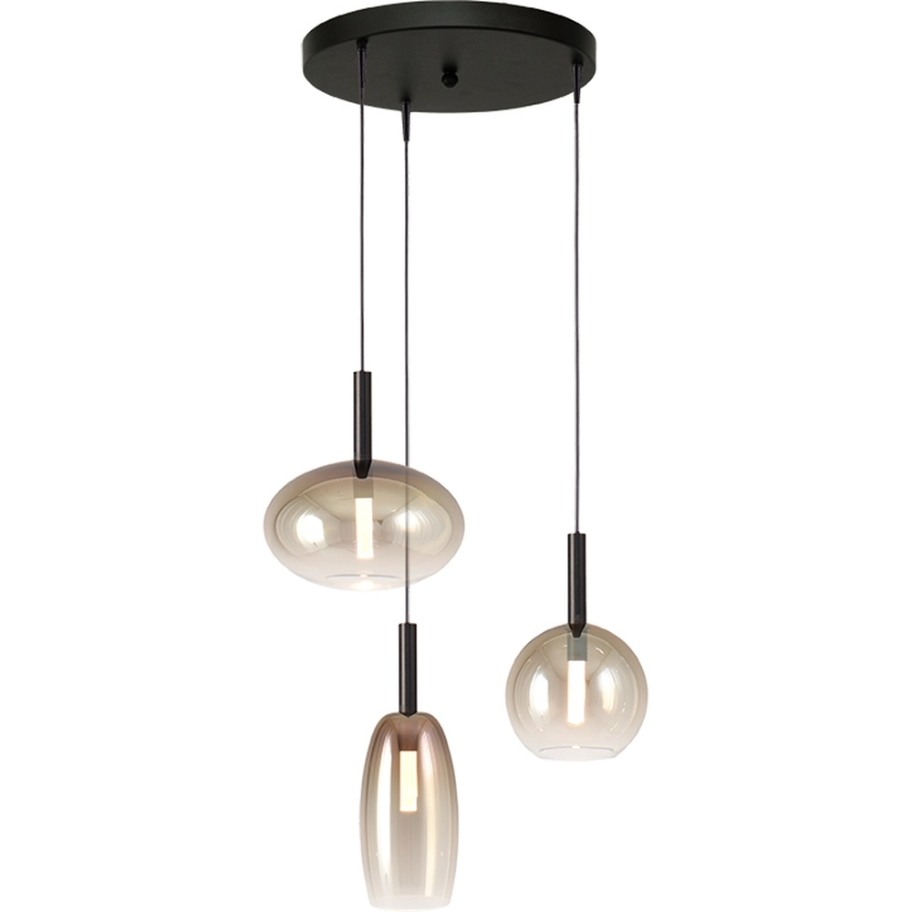 3L vide Pendellampe Lido mit goldverblasstem Glas Masterlight 8718121335353