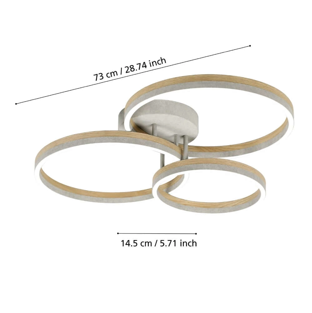 Ländliche LED-Deckenleuchte Cadinaro 3-flammig Stars of Light 9002759398958